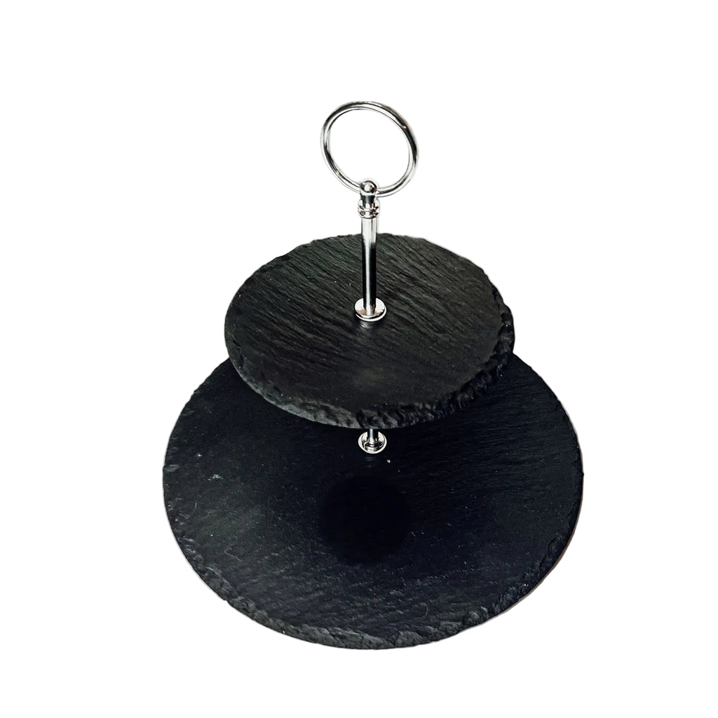 Two-Tier Slate Serving Tray - Natural Upstate NY Slate | Gia Roma