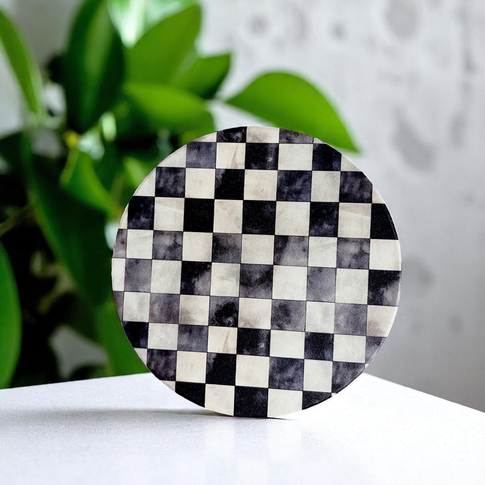 Courtly Check Ceramic Coasters - 6 Styles | Single or Full Set of 6