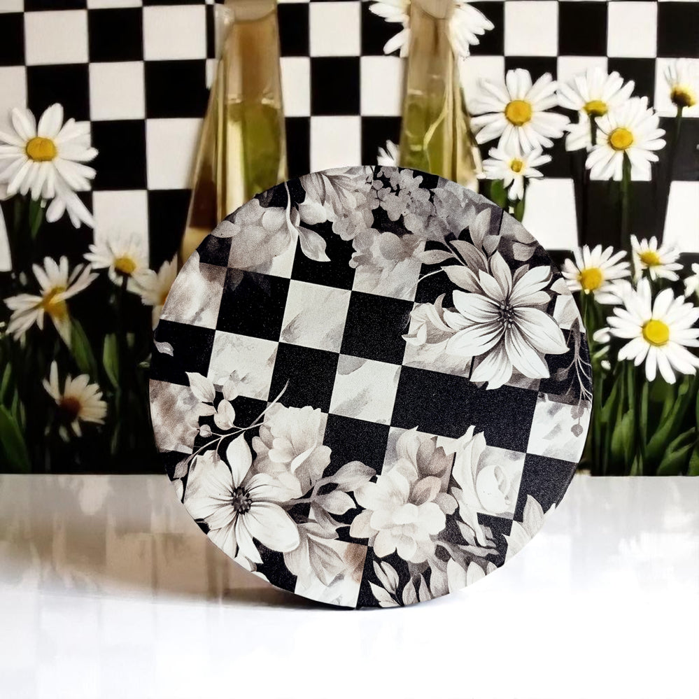 Courtly Check Ceramic Coasters - 6 Styles | Single or Full Set of 6