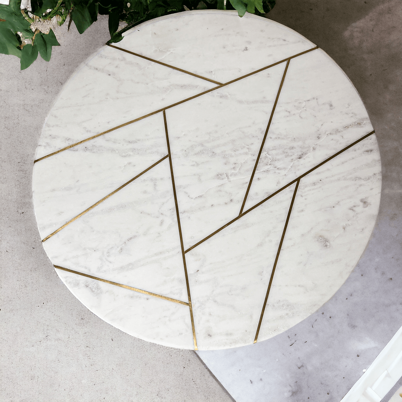Marble & Gold Lazy Susan – 18" Rotating Charcuterie & Entertaining Board