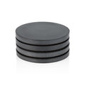 Charcoal Concrete Round Coasters — Set of 4 | Handcrafted in Charleston, SC