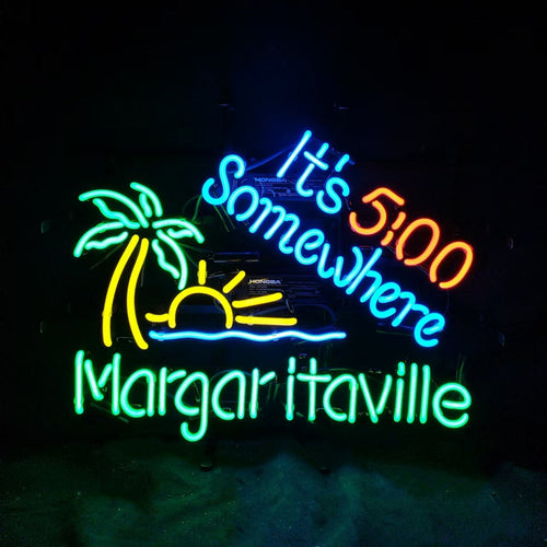 "It's 5 O'Clock Somewhere" Margaritaville Neon Sign