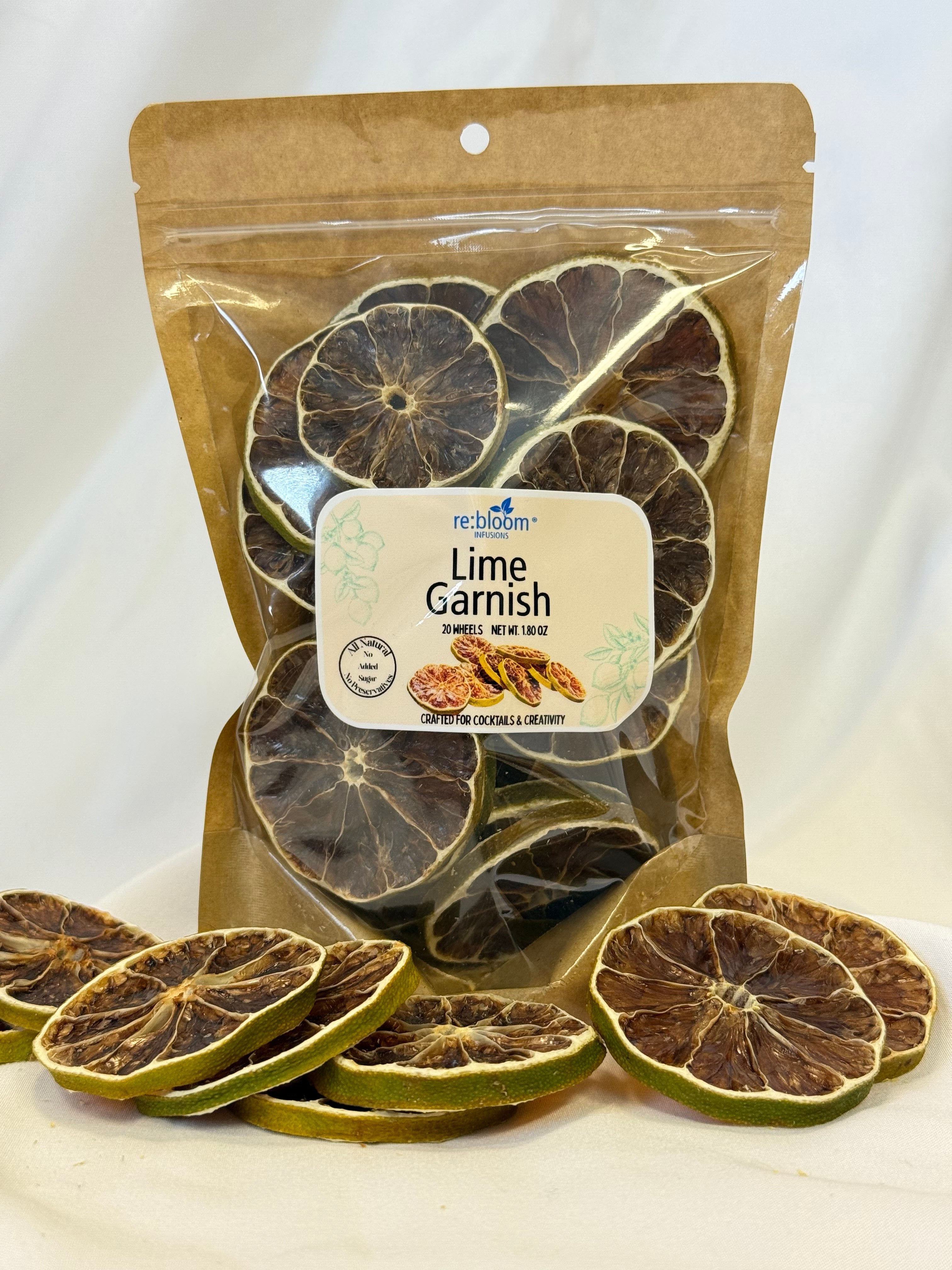 Dried Lime Wheel Cocktail Garnish – All-Natural Citrus Garnish
