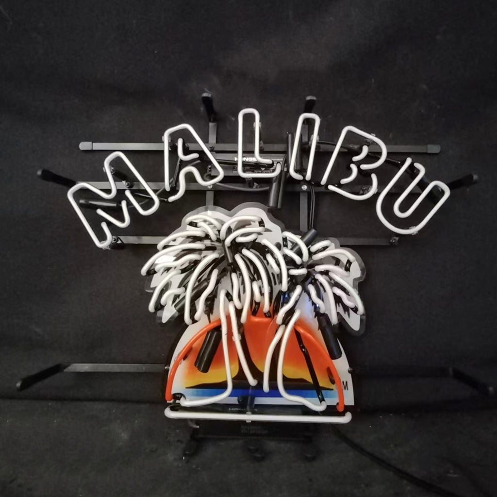 Malibu Beer Palm Tree Neon Sign