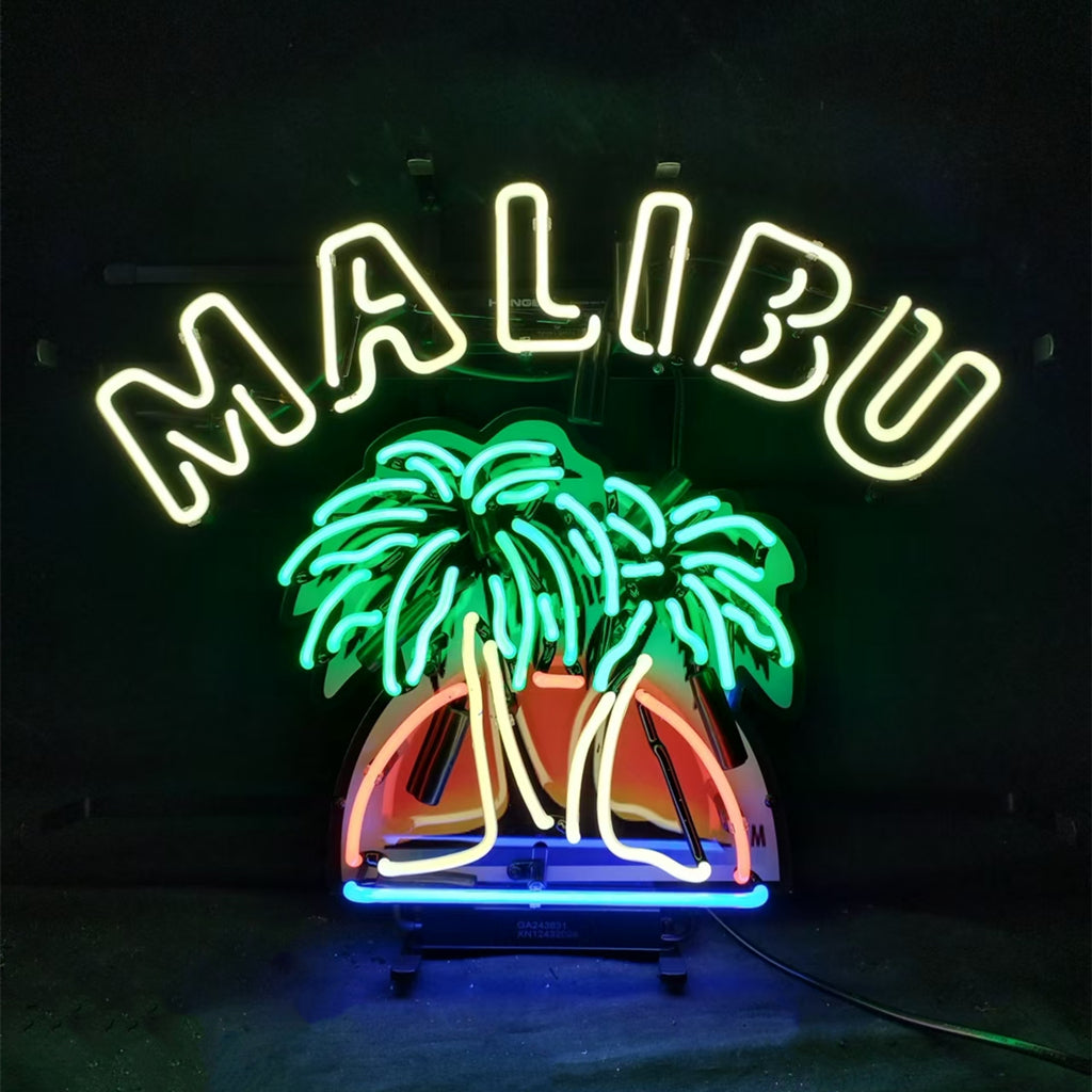Malibu Beer Palm Tree Neon Sign