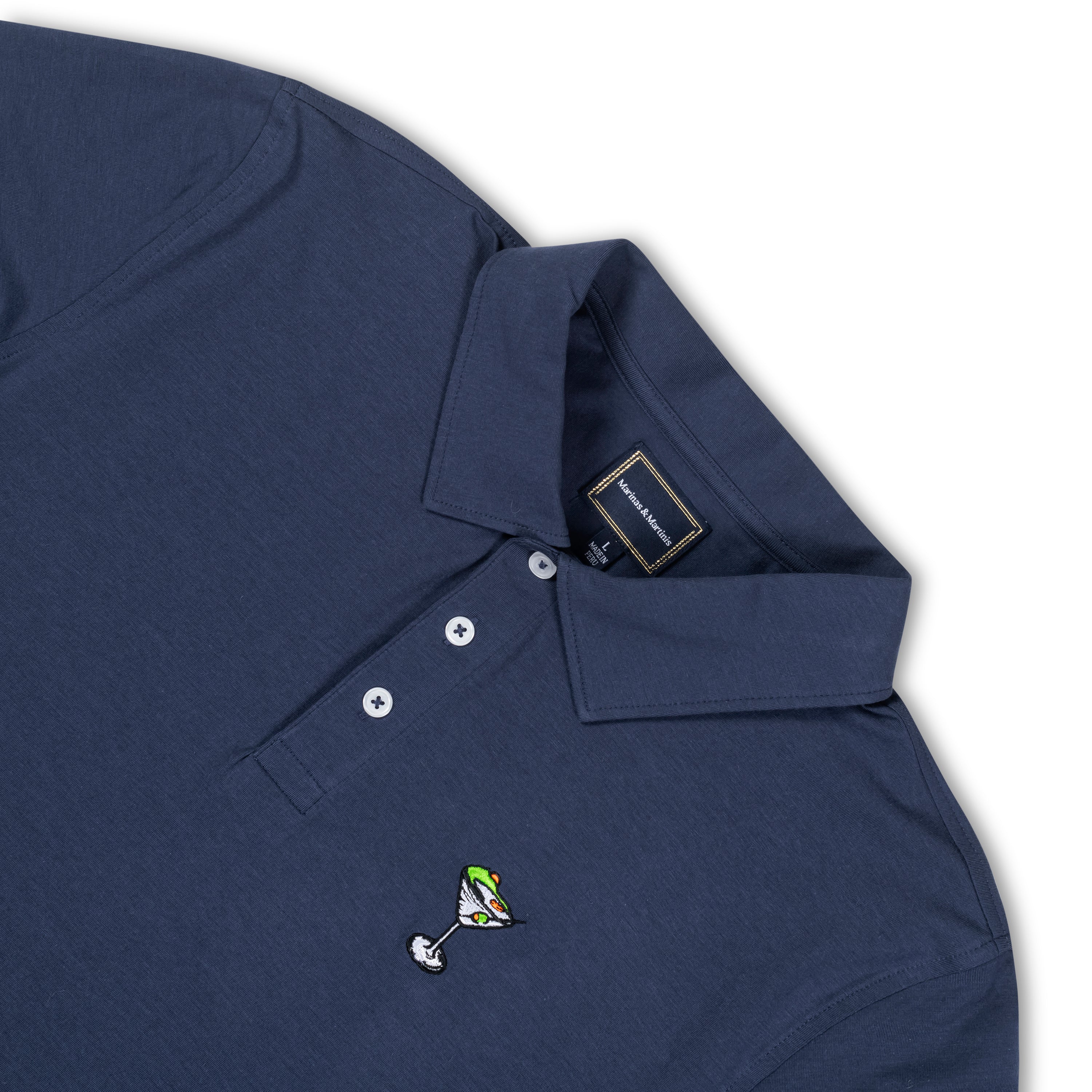 The Yacht Polo – Seaside Navy Pima Cotton Men's Polo Shirt