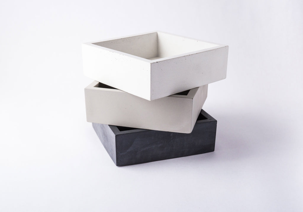 Concrete Cocktail Napkin Holder – Handcrafted Charcoal Bar Accessory