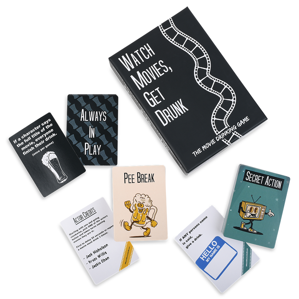 Watch Movies, Get Drunk - The Live Movie Drinking Game | 130 Cards