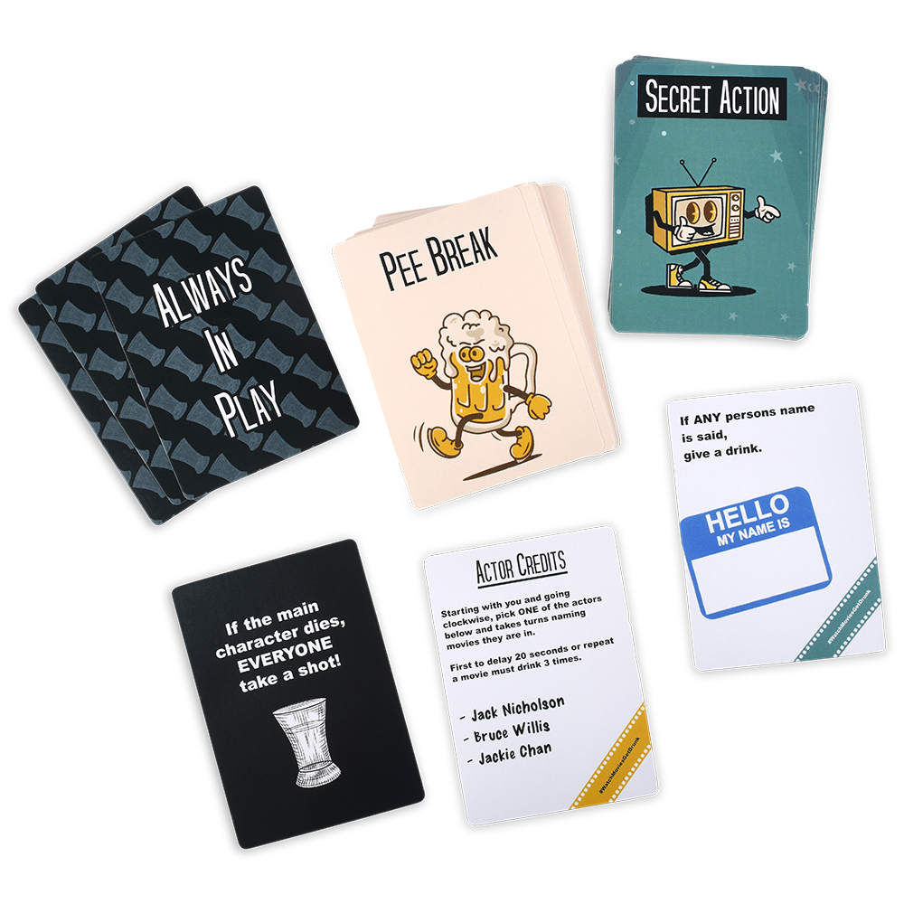 Watch Movies, Get Drunk - The Live Movie Drinking Game | 130 Cards