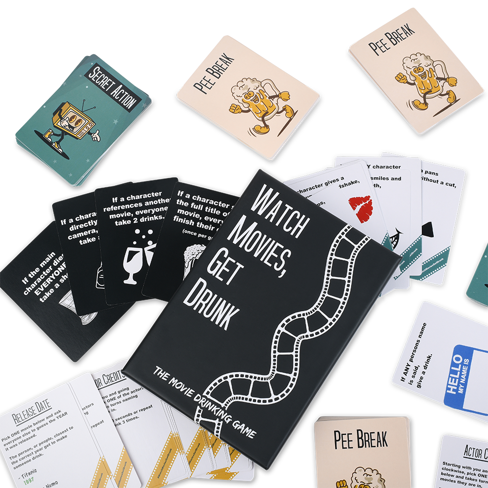 Watch Movies, Get Drunk - The Live Movie Drinking Game | 130 Cards