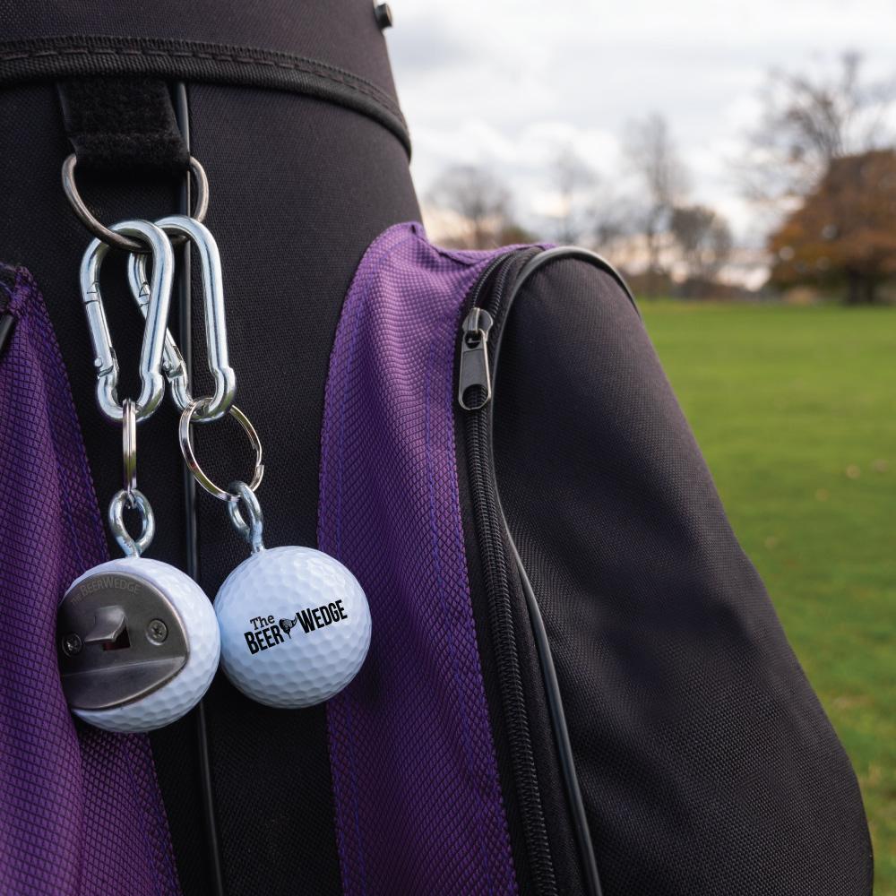 The BeerWedge - Golf Ball Bottle Opener with Carabiner | Made in USA