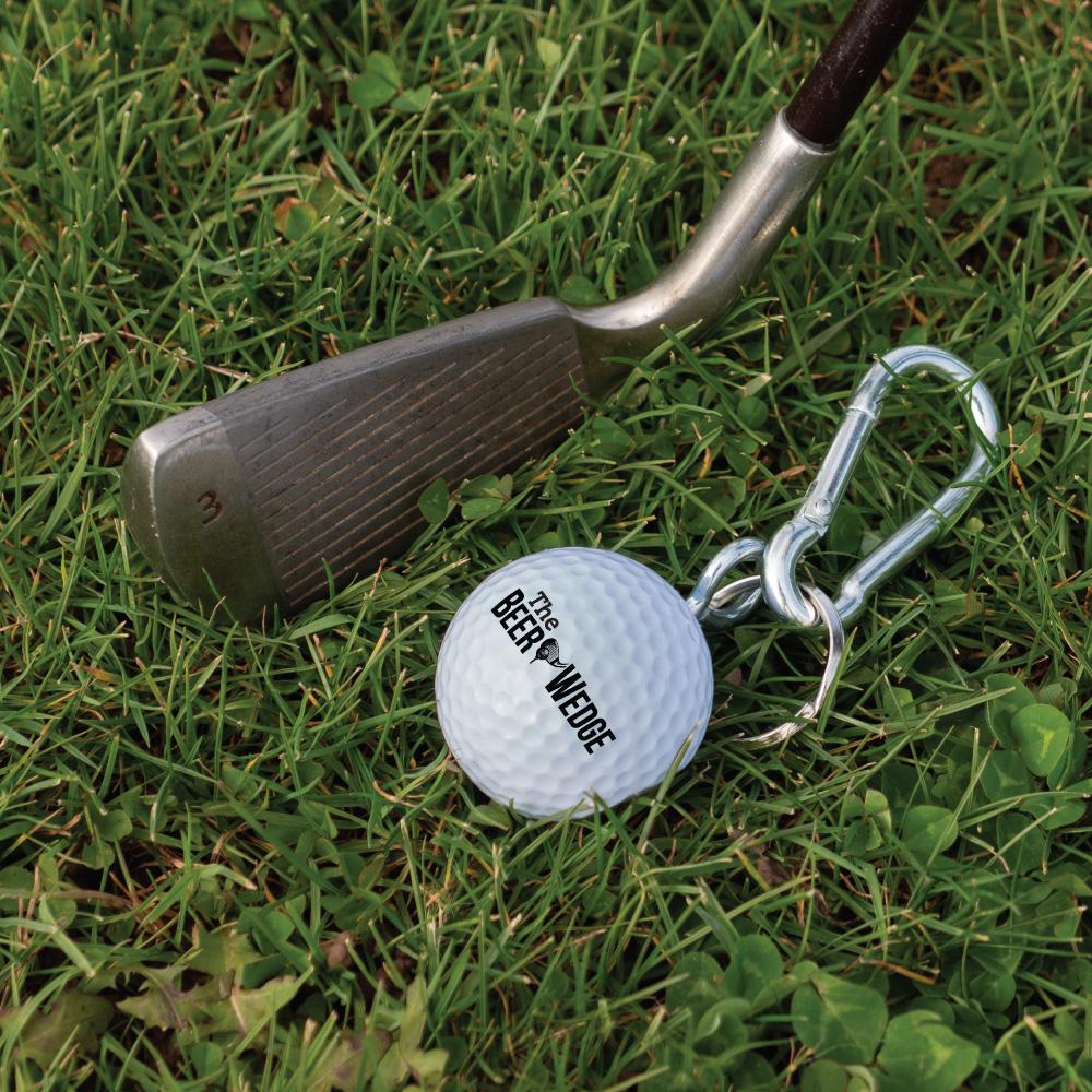The BeerWedge - Golf Ball Bottle Opener with Carabiner | Made in USA