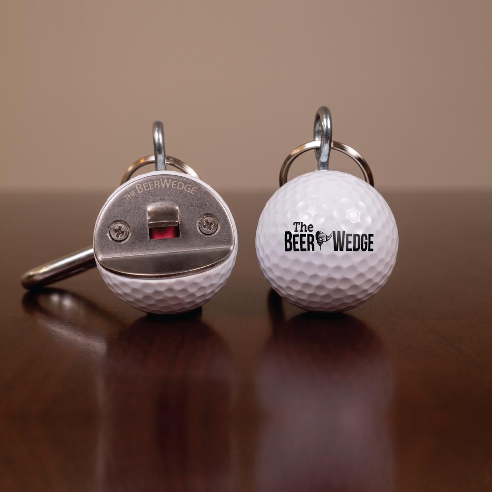The BeerWedge - Golf Ball Bottle Opener with Carabiner | Made in USA