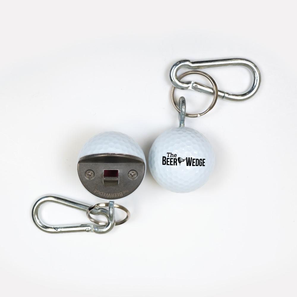 The BeerWedge - Golf Ball Bottle Opener with Carabiner | Made in USA