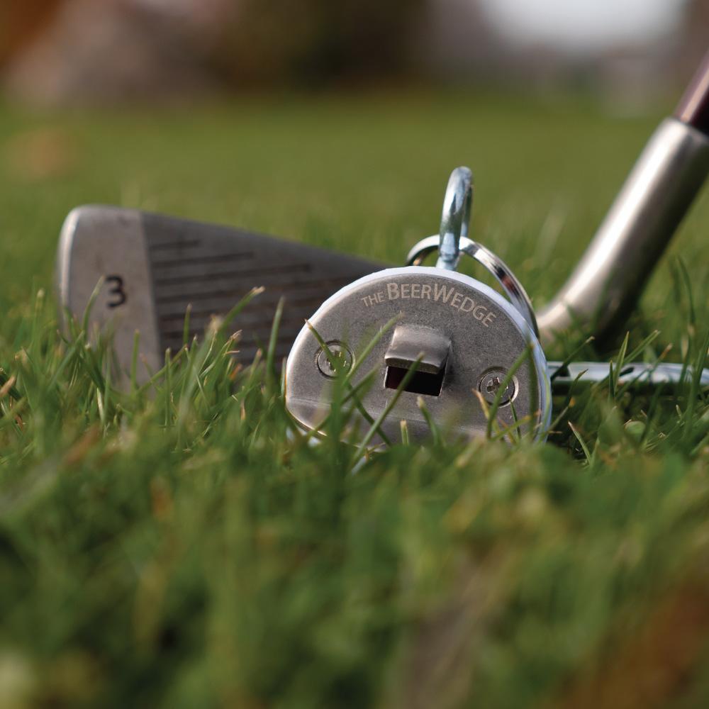 The BeerWedge - Golf Ball Bottle Opener with Carabiner | Made in USA