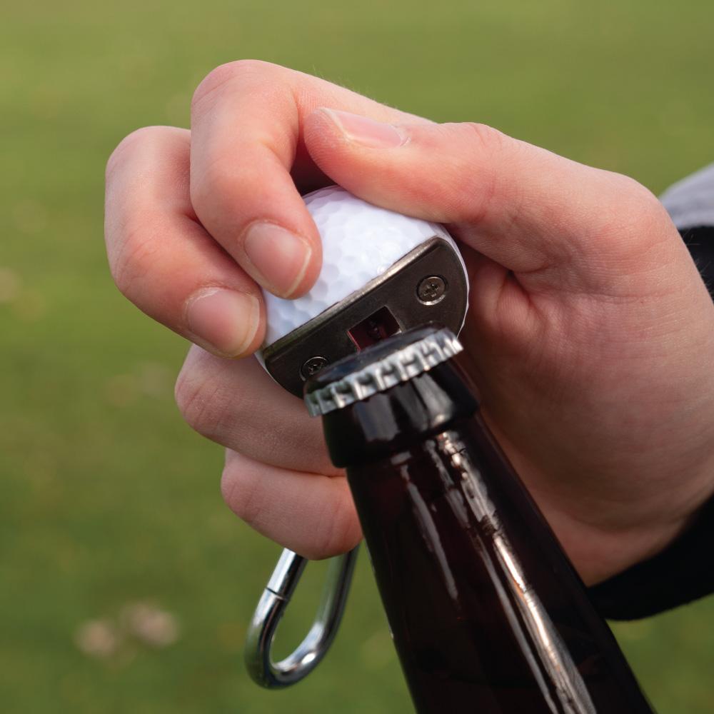 The BeerWedge - Golf Ball Bottle Opener with Carabiner | Made in USA