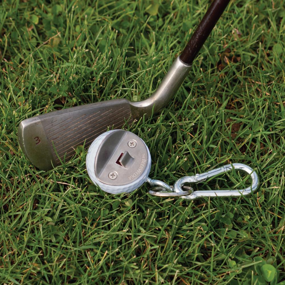 The BeerWedge - Golf Ball Bottle Opener with Carabiner | Made in USA