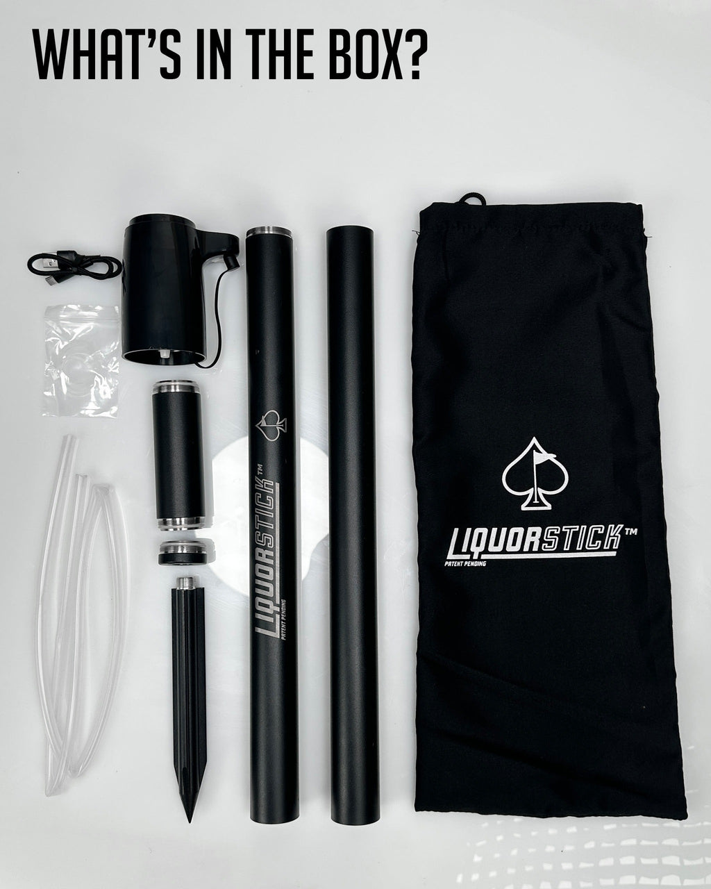 LiquorStick® 3.0 – Portable Drink Dispenser for Golf & Outdoor Events | Black