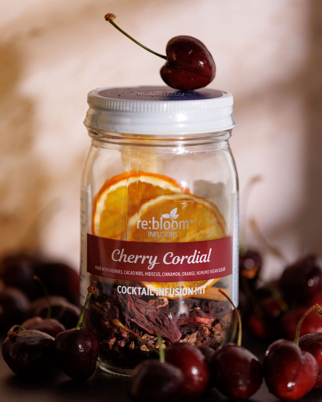 Cherry Cordial Cocktail Infusion Kit – Handcrafted Fruit & Cacao Infusion
