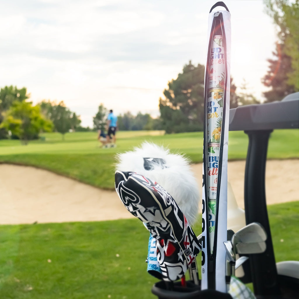 Seltzer Sleeve – White | Insulated Golf Bag Drink Holder for 6 Cans