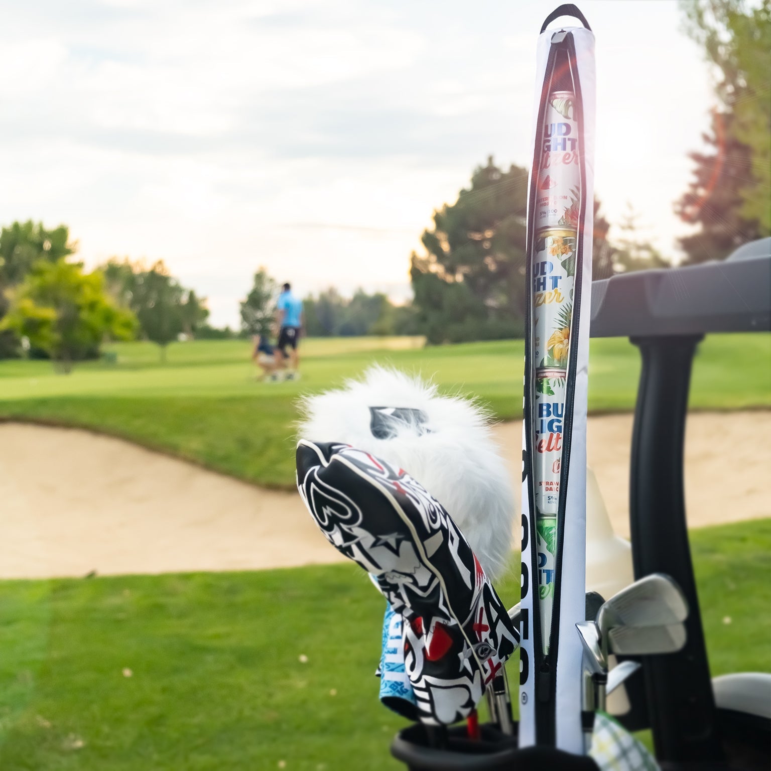 Seltzer Sleeve – White | Insulated Golf Bag Drink Holder for 6 Cans