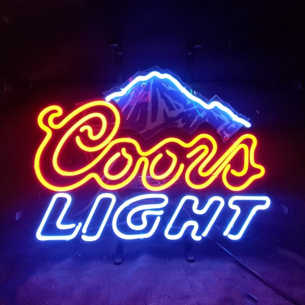 Coors Light Beer Outline Neon Sign