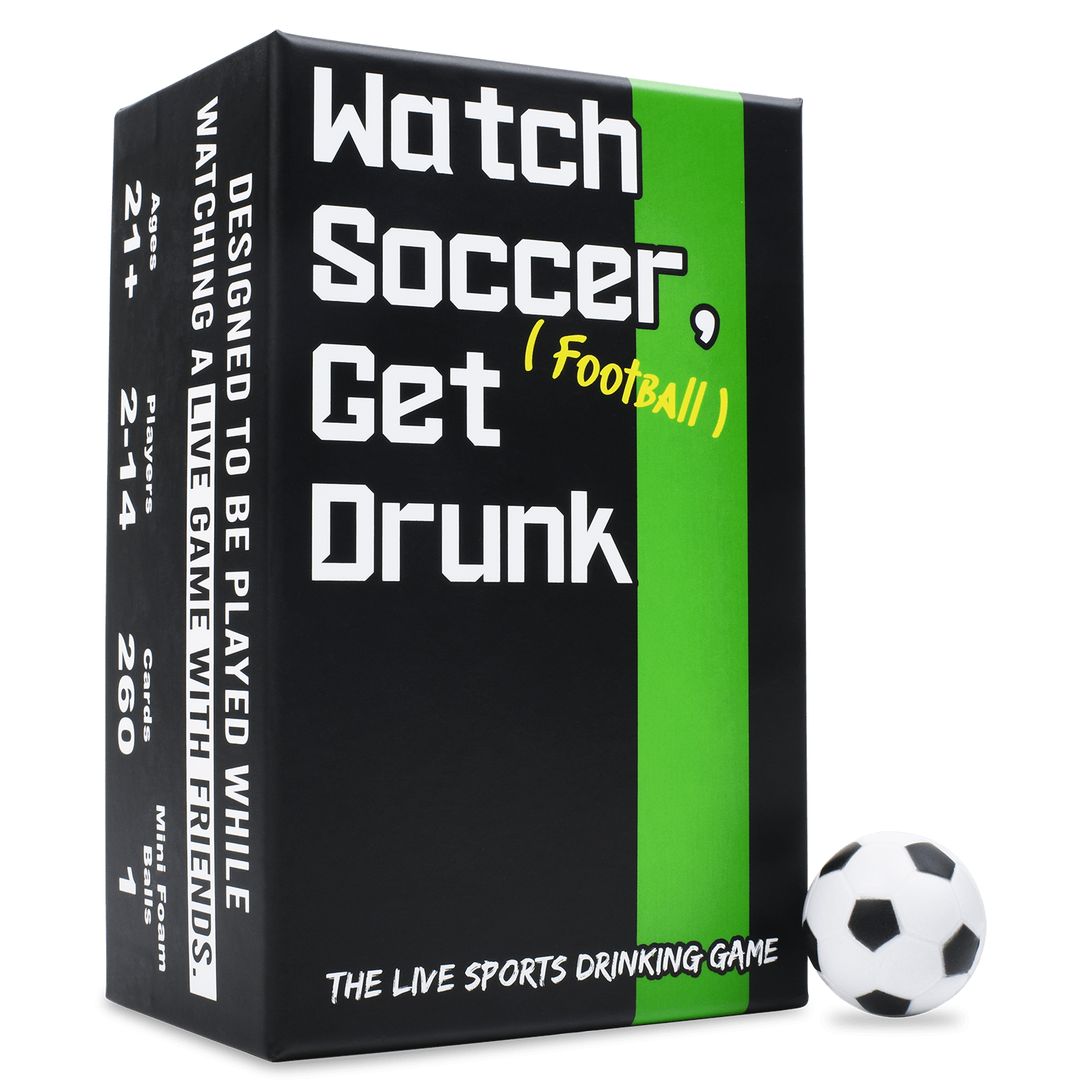 Watch Soccer, Get Drunk - The Live Soccer Drinking Game | 260 Cards