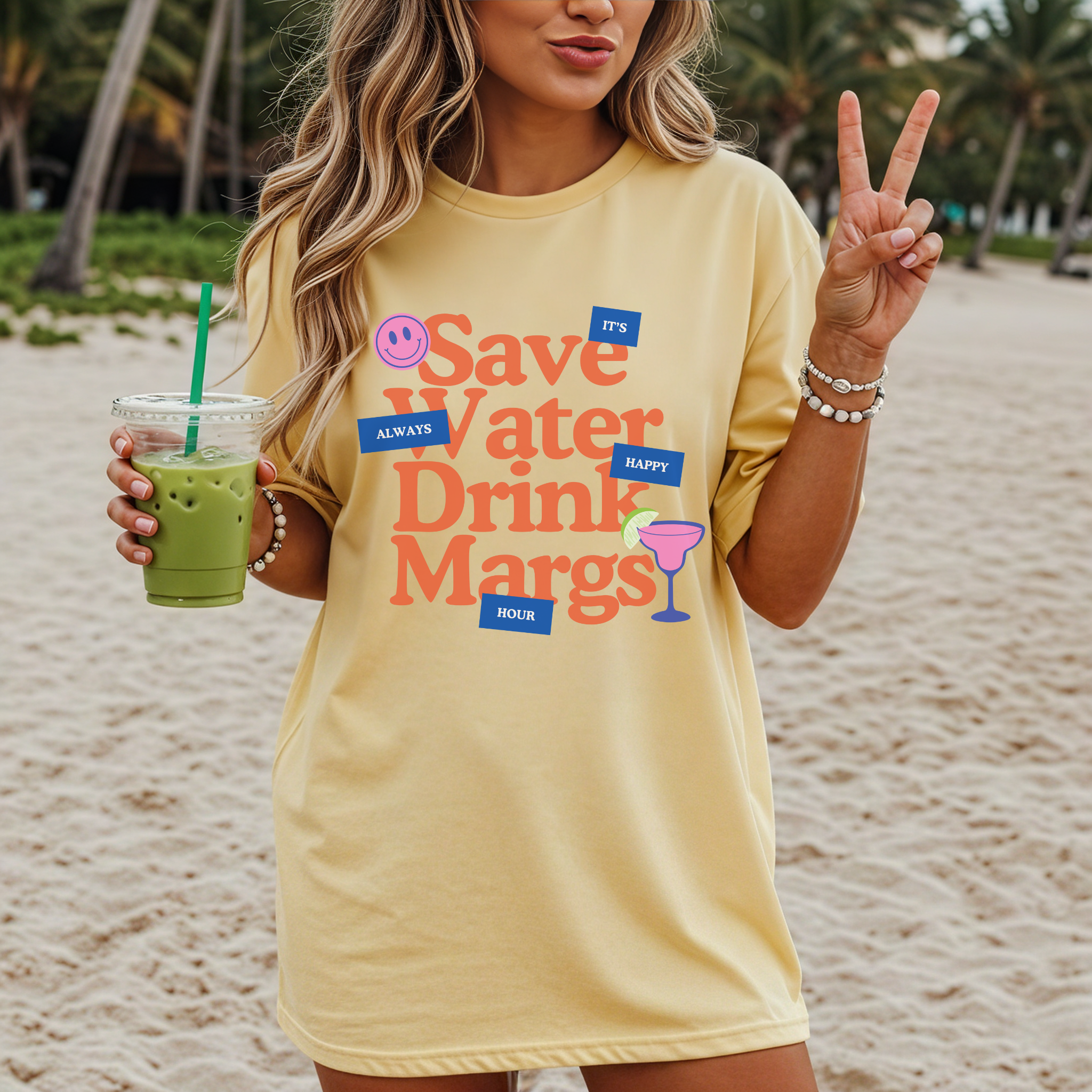 Save Water Drink Margs Graphic T-Shirt – Margarita Lover Tee