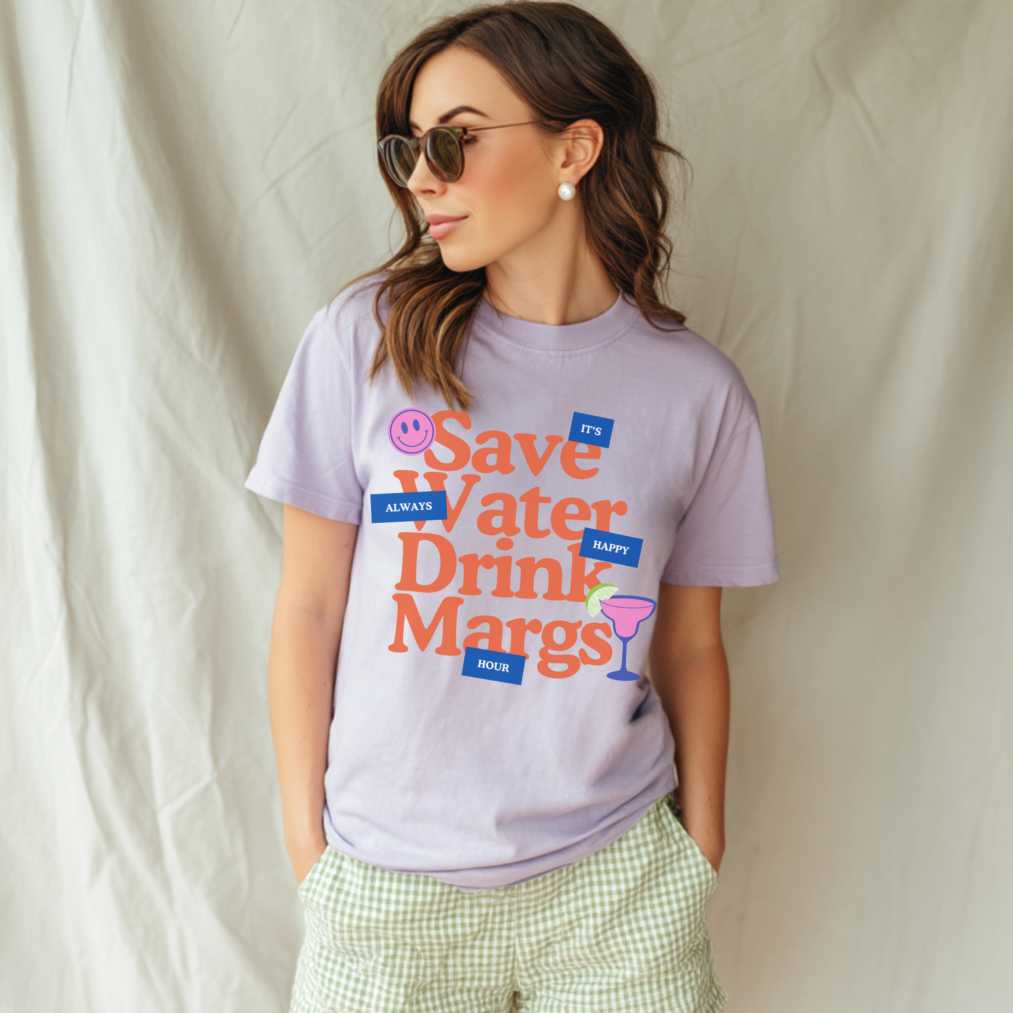 Save Water Drink Margs Graphic T-Shirt – Margarita Lover Tee