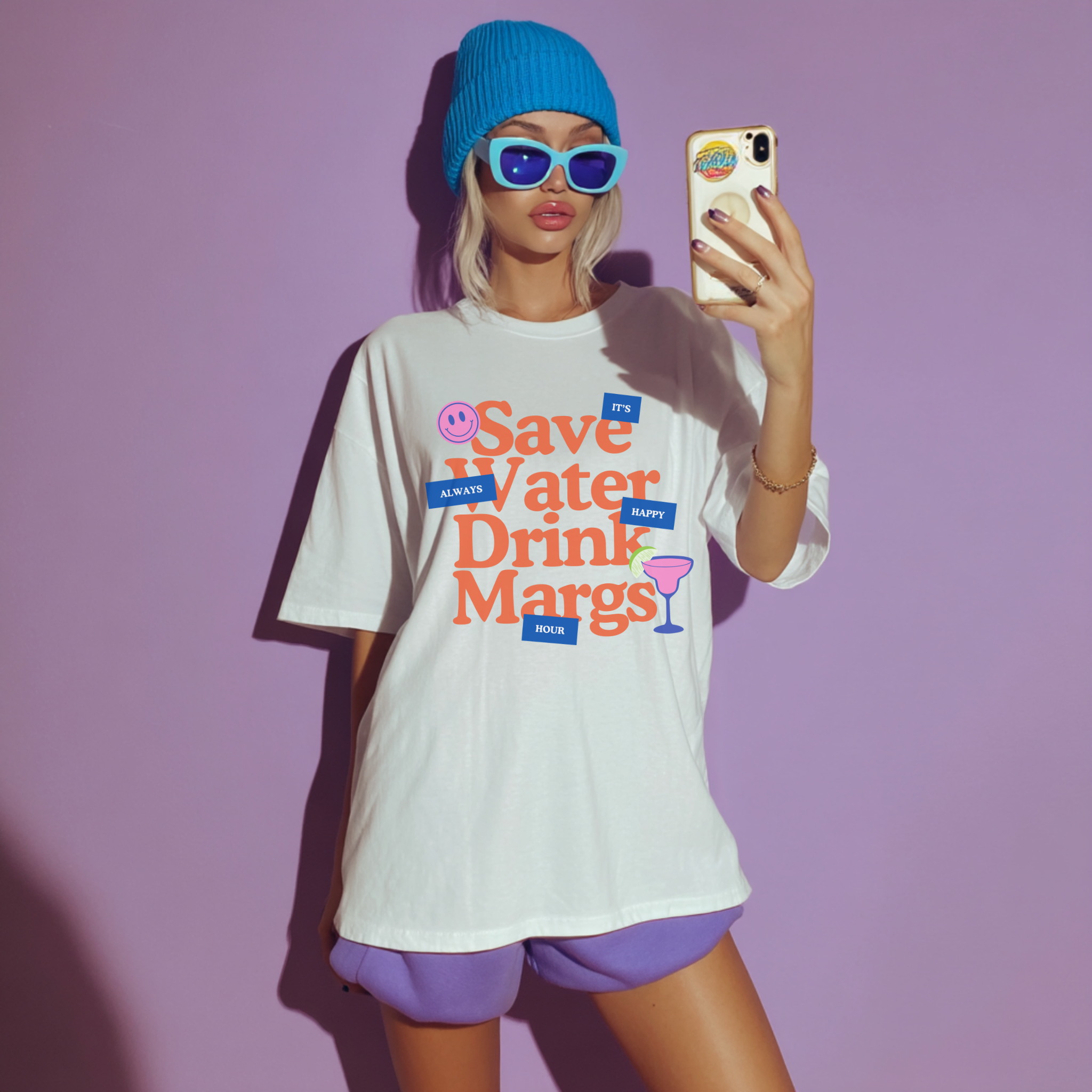 Save Water Drink Margs Graphic T-Shirt – Margarita Lover Tee
