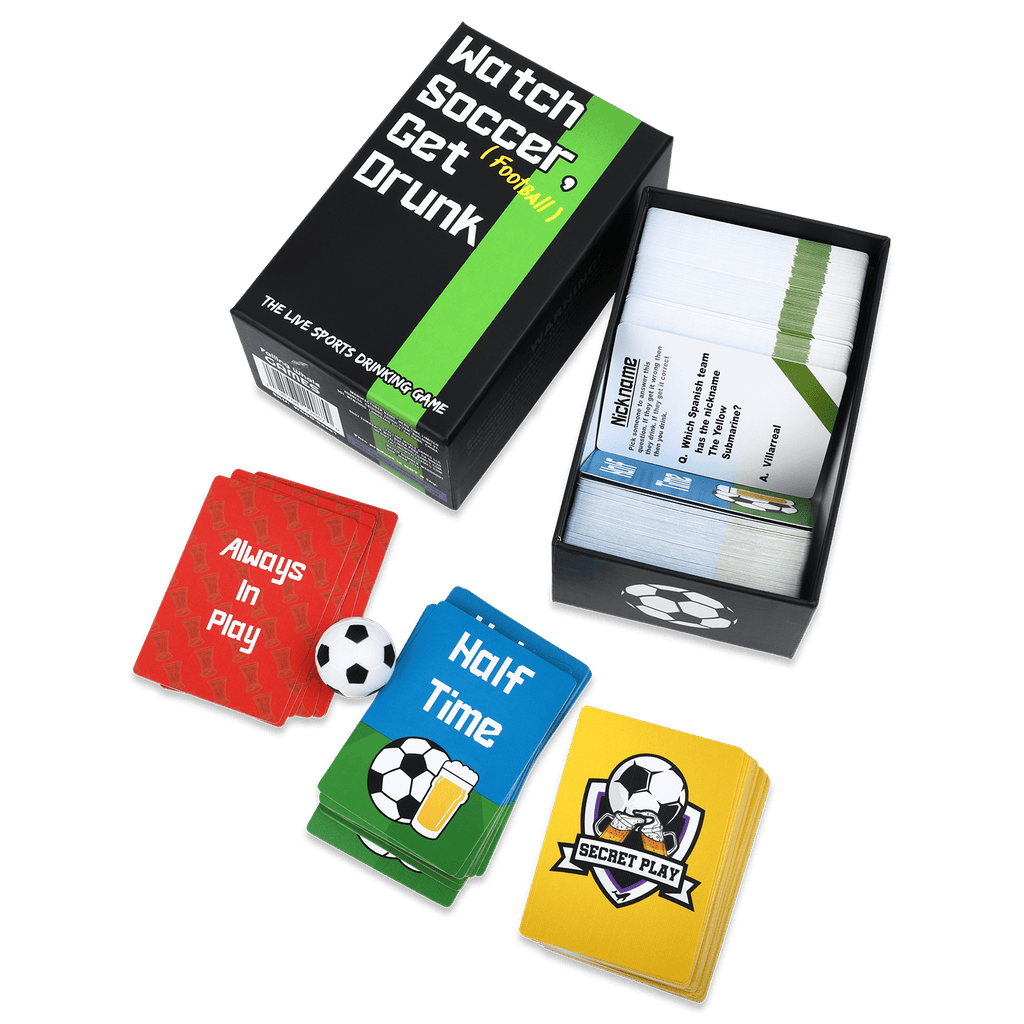 Watch Soccer, Get Drunk - The Live Soccer Drinking Game | 260 Cards