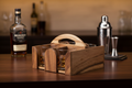 Acacia Wood Mug Caddy Bar Setting