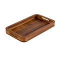 Acacia Wood Rectangular Serving Tray with Handles - 15" x 9"
