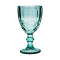 Alice Glass Water Goblet – Vintage-Inspired Pressed Glass | 4 Colors