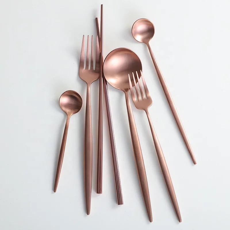 Rose Gold Cocktail Stirrers – Set of 4 Bar Drink Stirrers
