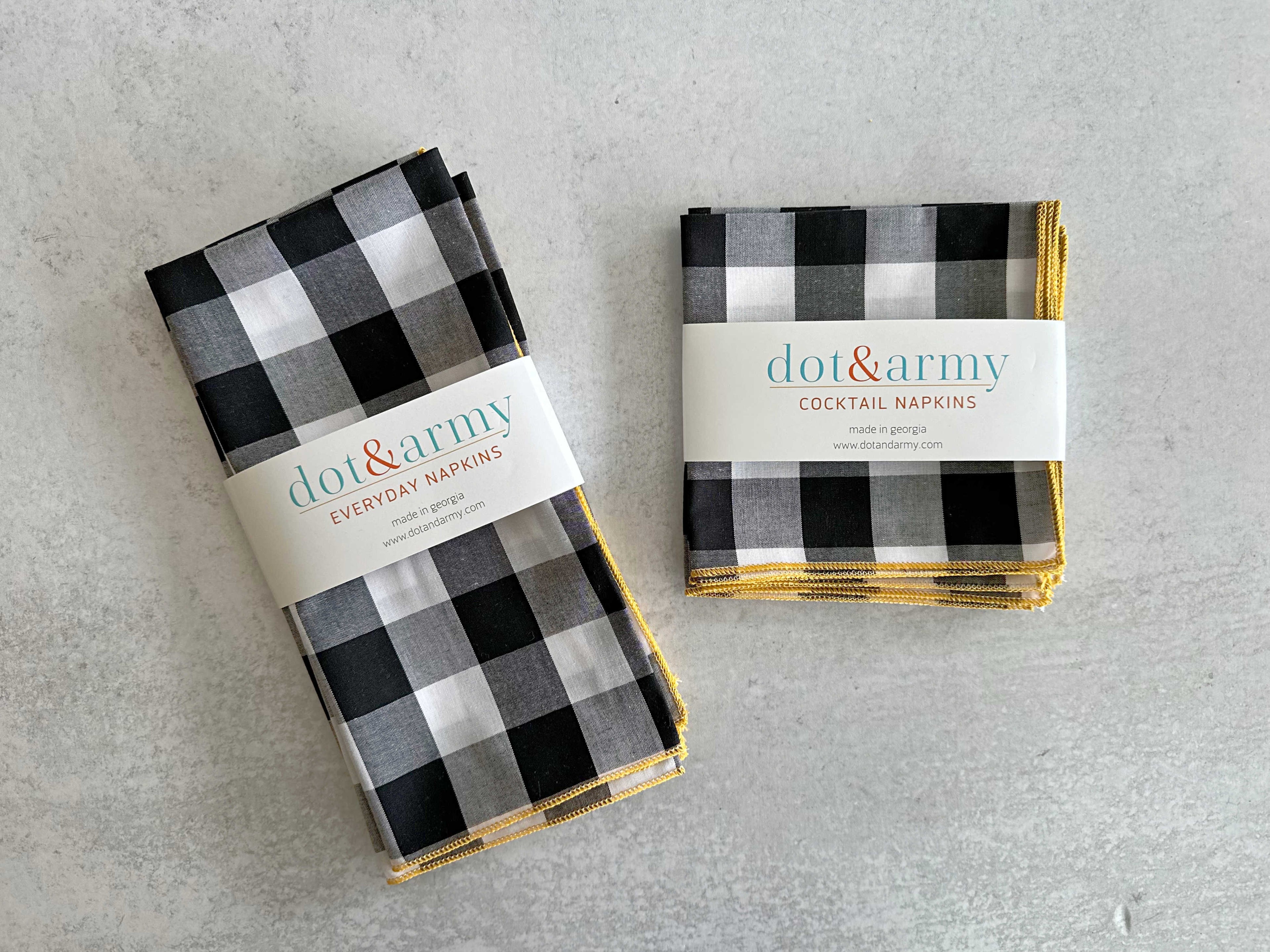 Gingham Check Cloth Napkins