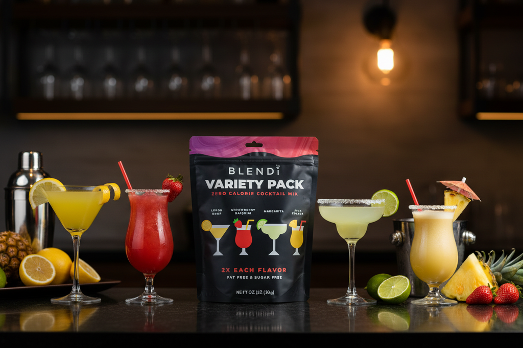 Blendi Variety Pack in Home Bar Setting
