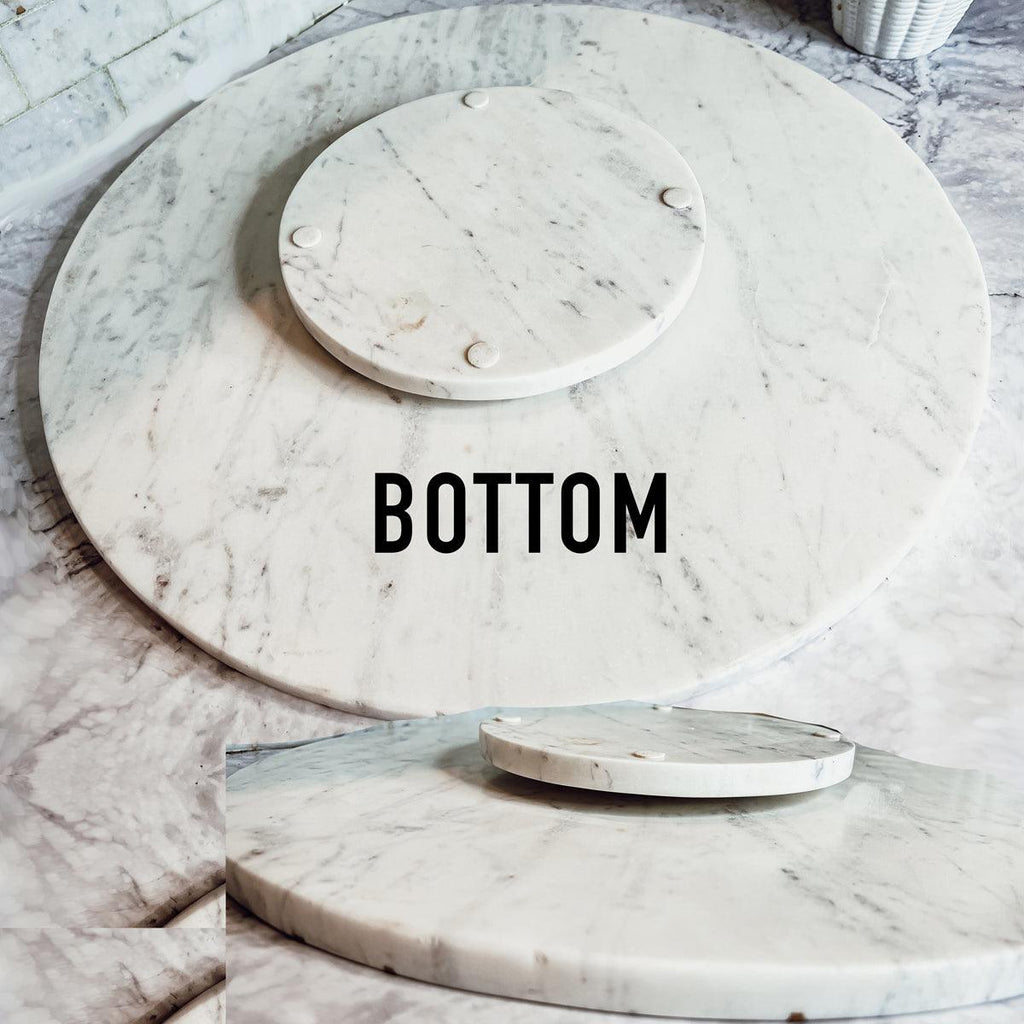 Marble & Gold Lazy Susan – 18" Rotating Charcuterie & Entertaining Board