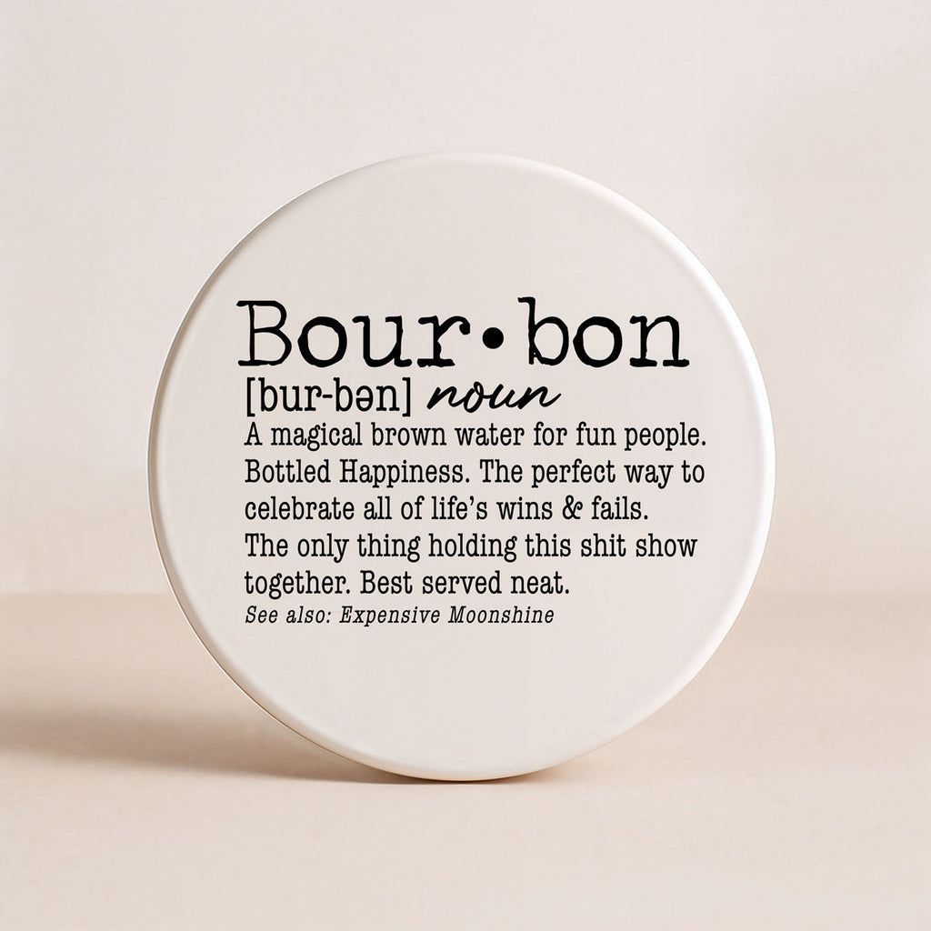 Drink Definition Ceramic Coasters - 14 Drinks | Single, 4-Pack or 6-Pack
