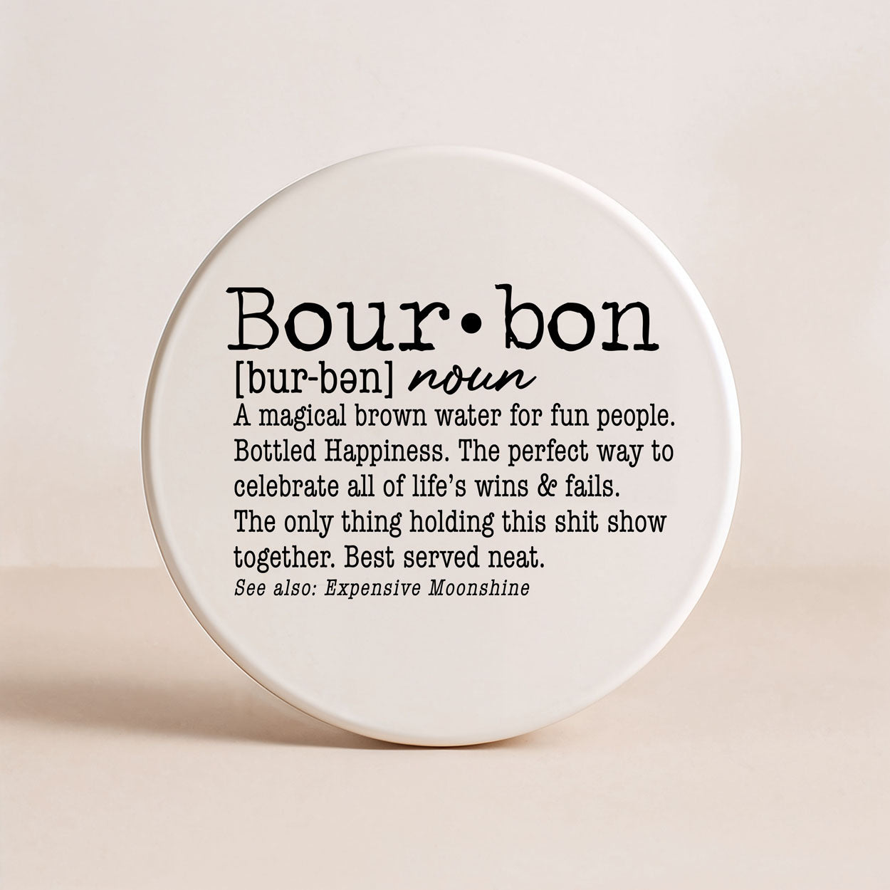 Drink Definition Ceramic Coasters - 14 Drinks | Single, 4-Pack or 6-Pack