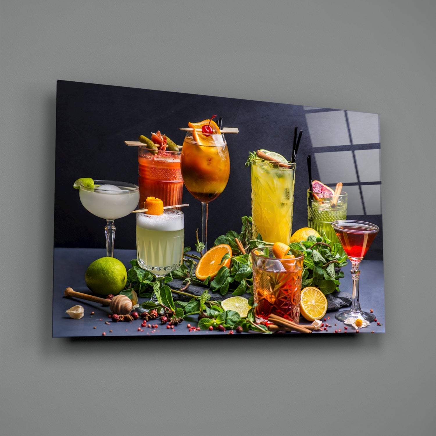 Cocktail Glass Wall Art – Home Bar Print Decor