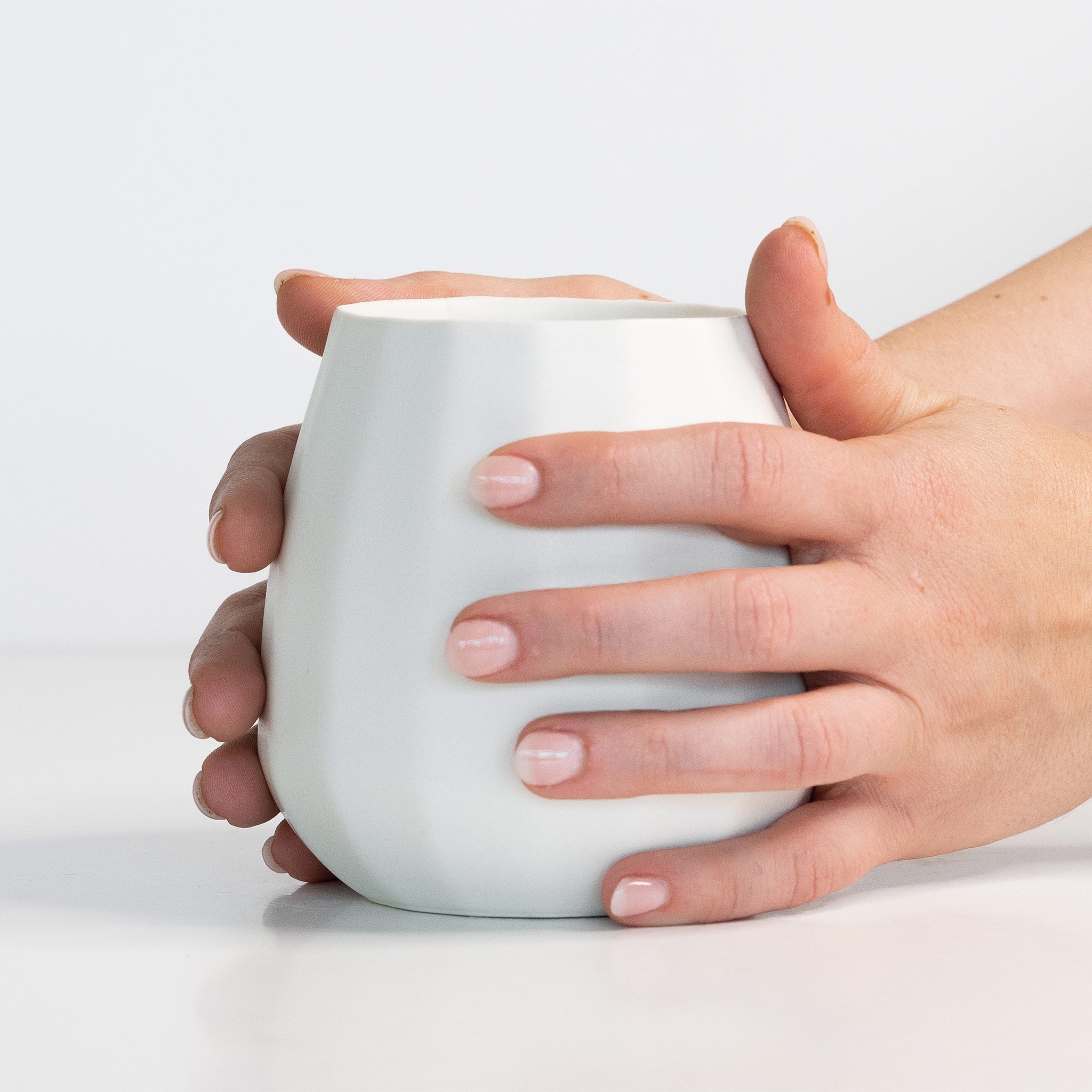 Ceramic Stemless Wine Glass - Handmade Porcelain | 7 Colors