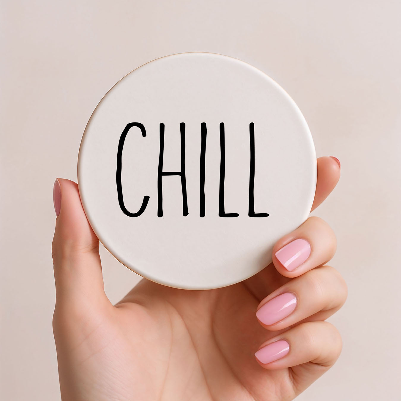 Minimalist One-Word Ceramic Coasters - 11 Moods