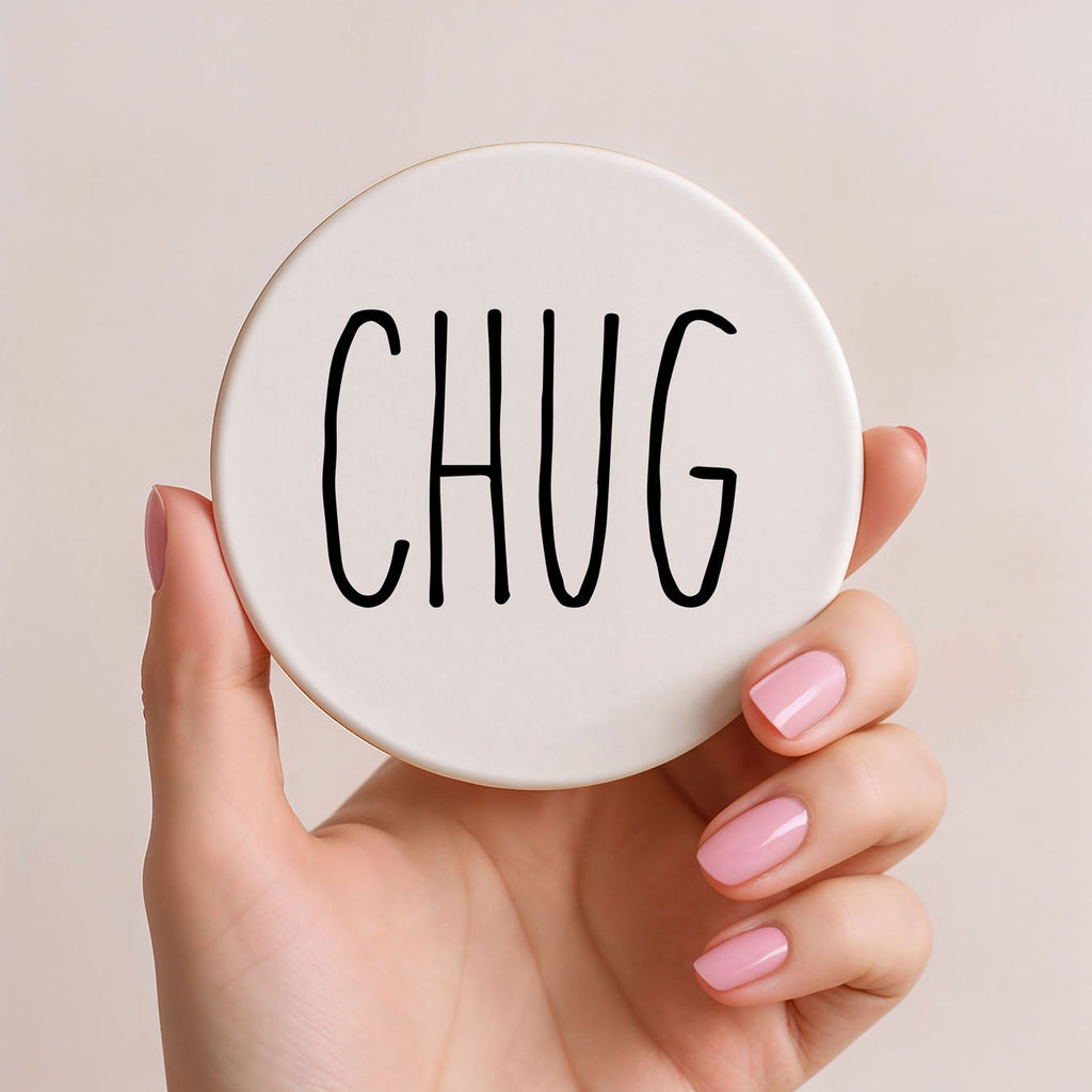 Minimalist One-Word Ceramic Coasters - 11 Moods
