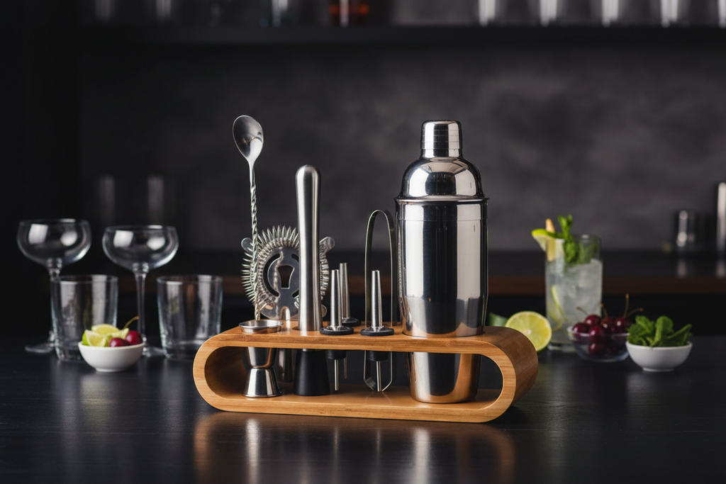 Cocktail Shaker Bar Set in Bar Setting