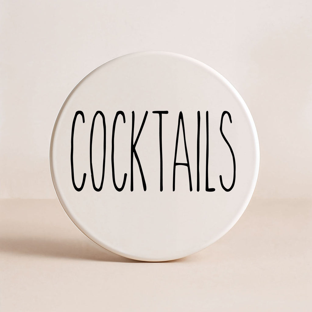 Minimalist One-Word Ceramic Coasters - 11 Moods