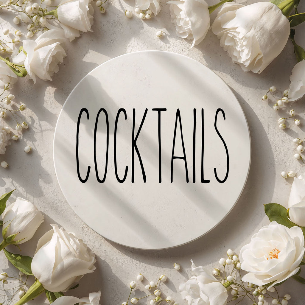 Minimalist One-Word Ceramic Coasters - 11 Moods