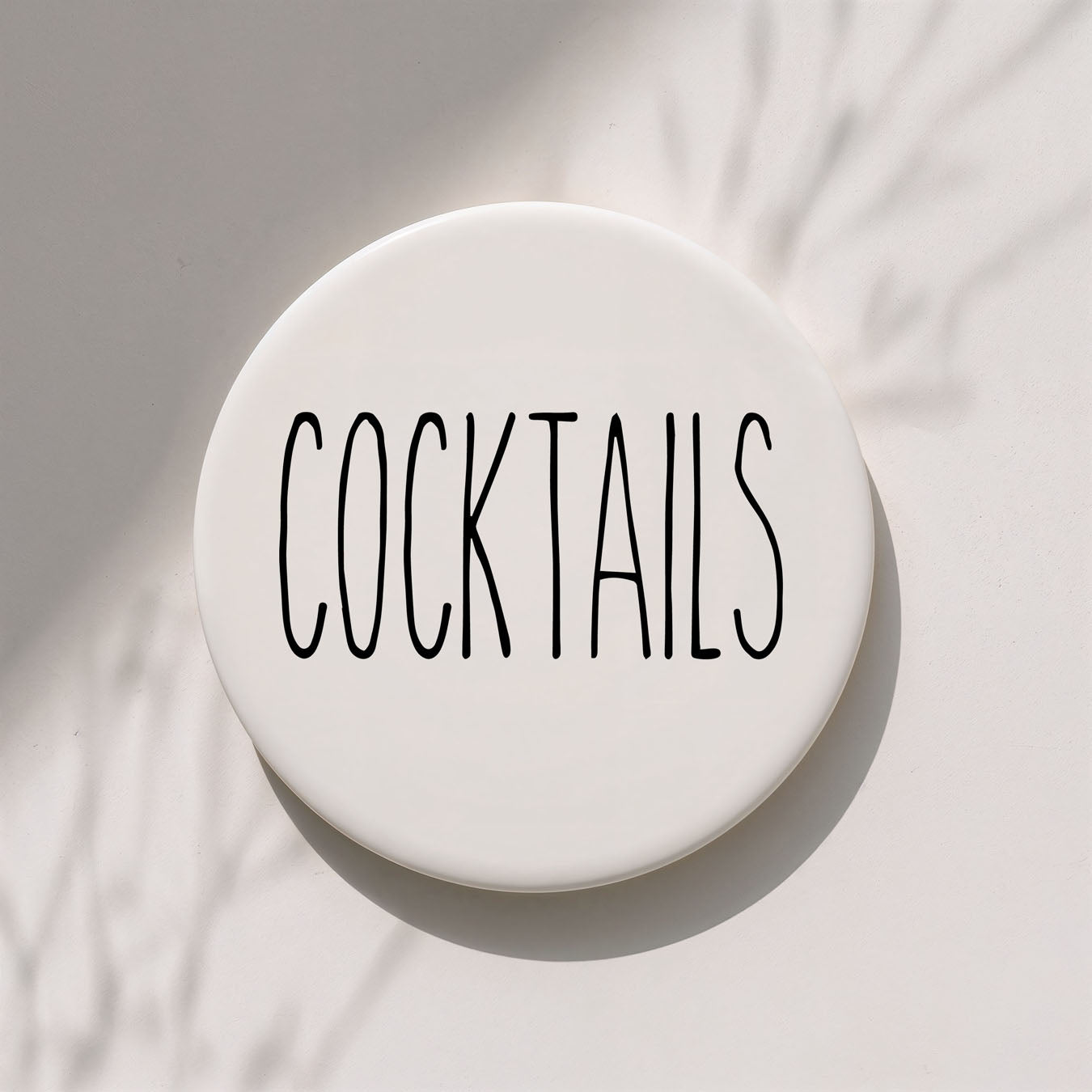 Minimalist One-Word Ceramic Coasters - 11 Moods