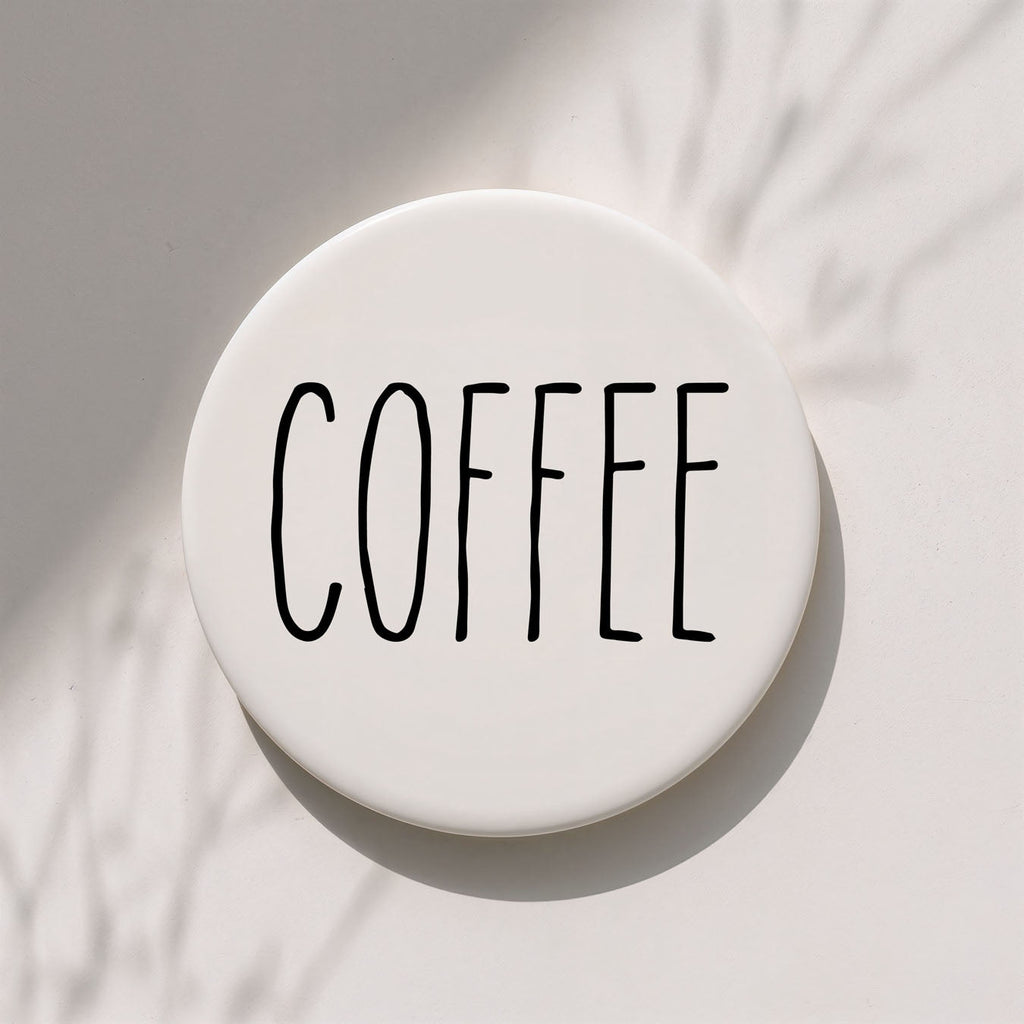 Minimalist One-Word Ceramic Coasters - 11 Moods