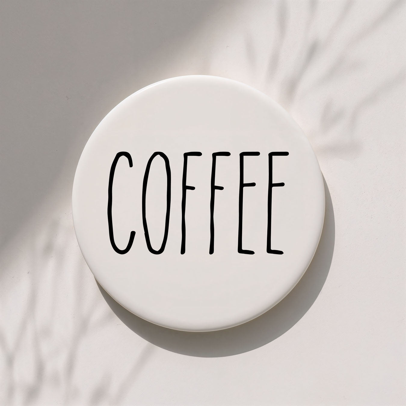 Minimalist One-Word Ceramic Coasters - 11 Moods